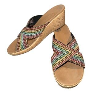 Skechers Women's Beverlee Delighted Wedge Luxe Foam Rainbow Sandals Size‎ 10